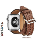 Leather Loop For A band 44mm/40mm/42mm/38mm I strap Series 1 2 3 4 5 6 Double Tour wrist band Bracelet belt - USA Fast Shipping