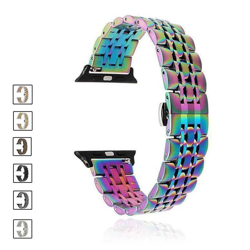 2381557399633Square.jpg High-Quality Steel Link Strap Series 7 6 5 Men Women Butterfly Buckle - Image 1